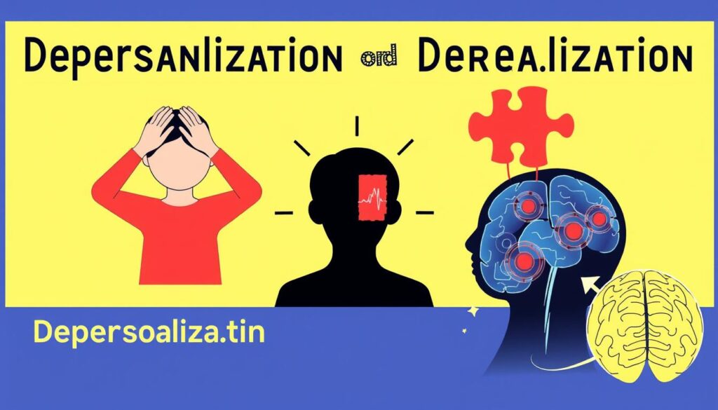 Ilustracja przedstawiająca różne przyczyny derealizacji i depersonalizacji Ilustracja przedstawiająca różne przyczyny derealizacji i depersonalizacji